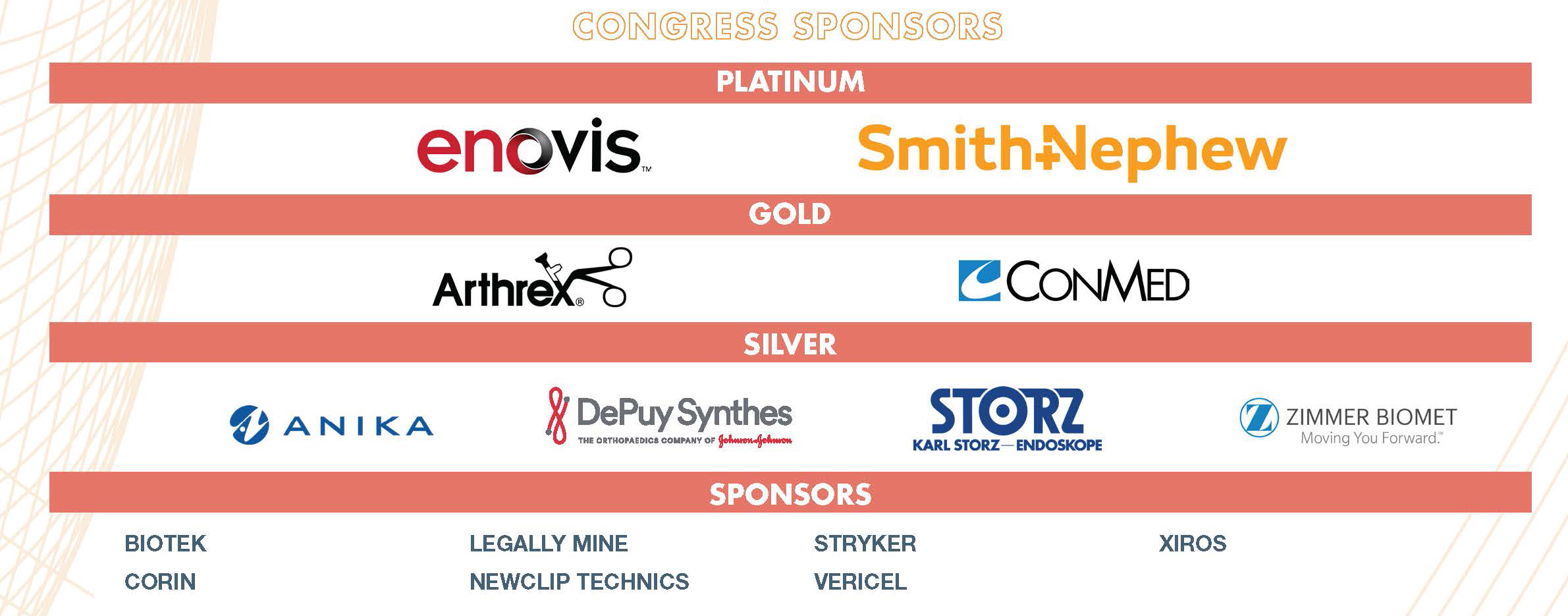 2023 ISAKOS Congress Sponsors